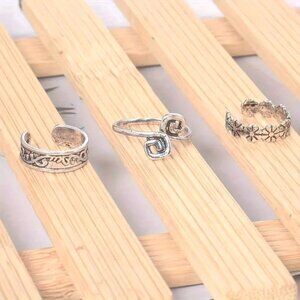 Toe Rings Foot Jewelry Minimalist Silver Adjustable Beach Boho Trendy Stylish